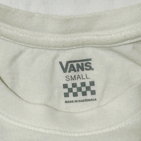 Vans Off The Wall Long Sleeve Tee Oversized S 18–22 P2P Checker Sleeve Fits M-L - Picture 3 of 3